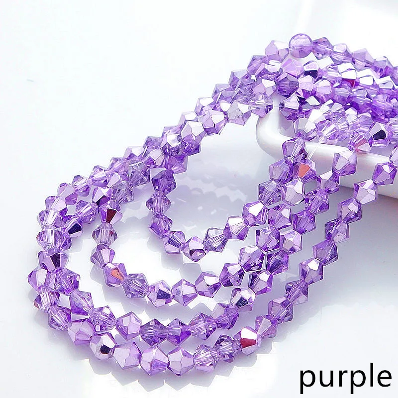 

Wholesale new crystal glass 5301 # loose spacer bicone Beads 3mm 4mm 6mm purple