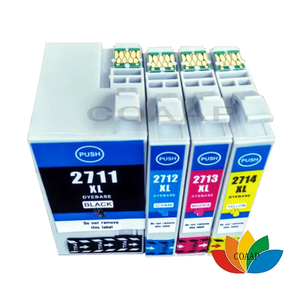 

4 Compatible 27XL T2711 T2701 ink cartridge for EPSON WF-7110DTW WF-7610DWF WF-7620DTWF WF-3620 WF-3640DTWF