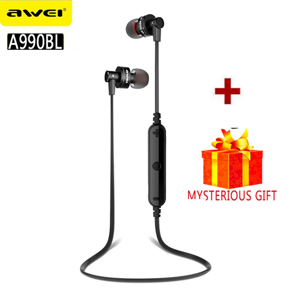 Awei Спорт Мини Auriculares Bluetooth гарнитура наушники для в ухо телефон бутон