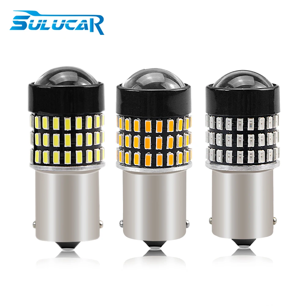 SULUCAR 2 шт. 1156 LED BA15S P21W резервный задний фонарь сигнальная лампа белый Янтарный