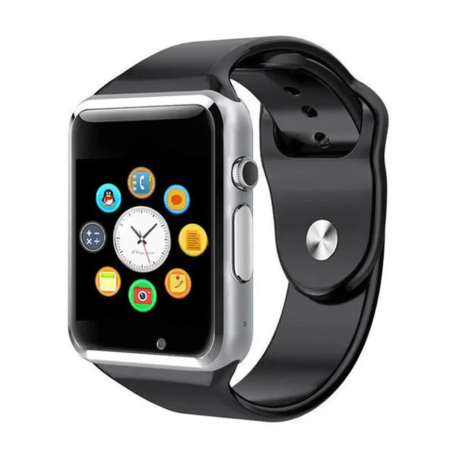 Смарт-часы GT08 для Apple Watch, мужские и женские наручные часы на Android, умная электроника, умные часы с камерой, поддержка sim-карты TF, PK Y1 - Цвет: A1 Black Silver