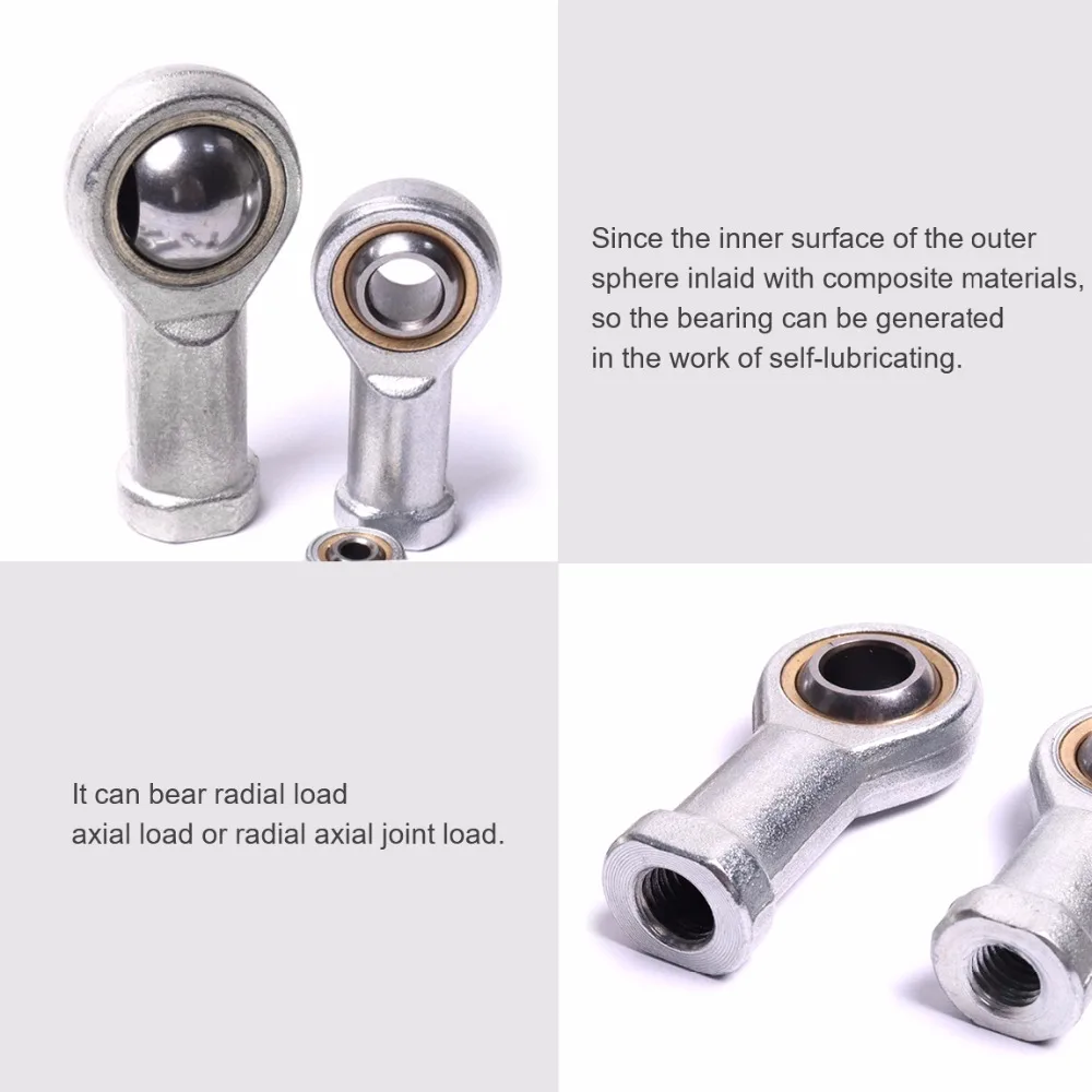 Atoplee 8 шт. женский стержень рыбий глаз концевой шарнирный Подшипник M5 M6 M8 M10 M12 M16