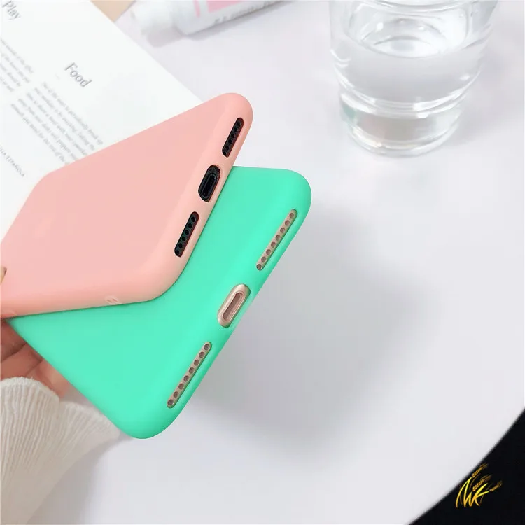 Матовая плотная пара чехол для iphone7plus Мягкие силиконовые ТПУ Телефон задняя