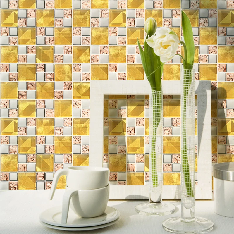 Стеклянная мозаичная плитка модные хрустальные ТВ-фоны материалы для украшения