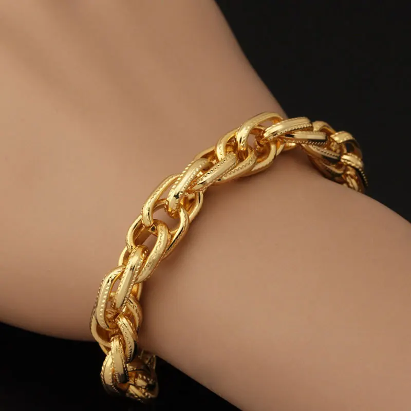 Мужской комплект ювелирных изделий из цепочки браслета и ожерелья 50 см + 5 см/66 NH5187