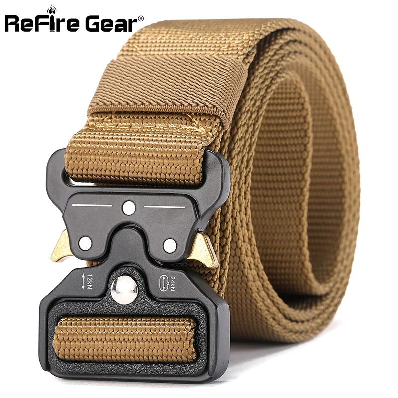 

Ремень ReFire Gear для мужчин, нейлоновый, быстросъемный, в стиле милитари