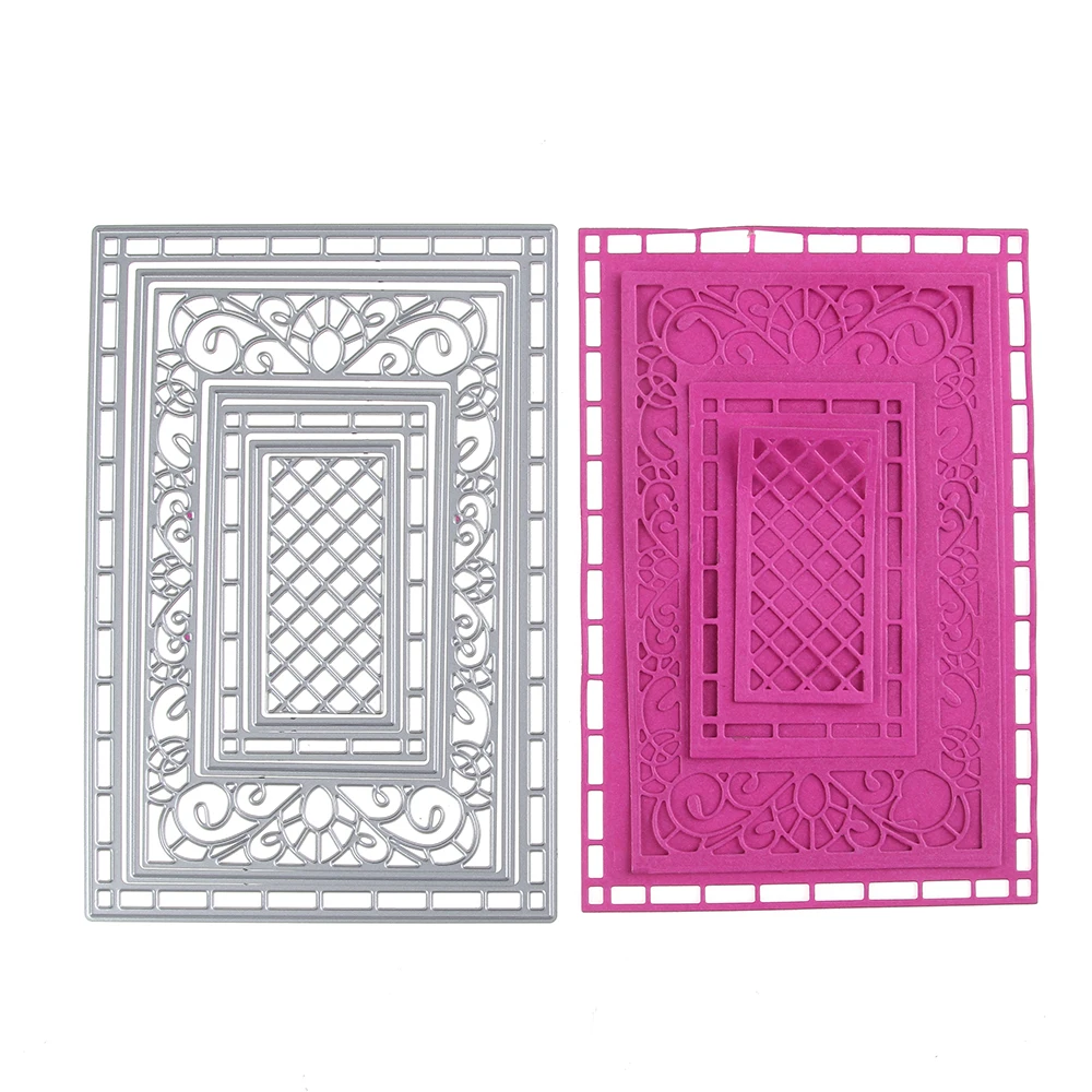 Оконная дверная рама для резки металла Трафарет DIY скрапбук штампы тиснильный