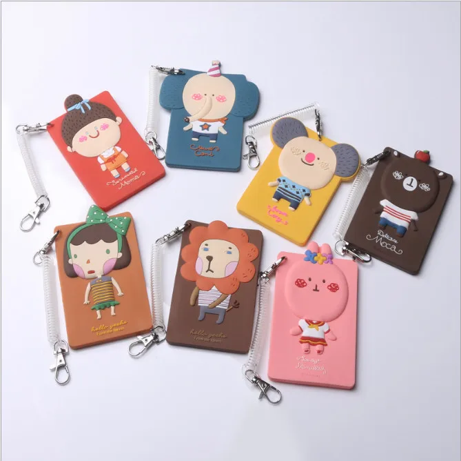 Милый милый чехол для банковских карт держатели автобусов бейдж удостоверения