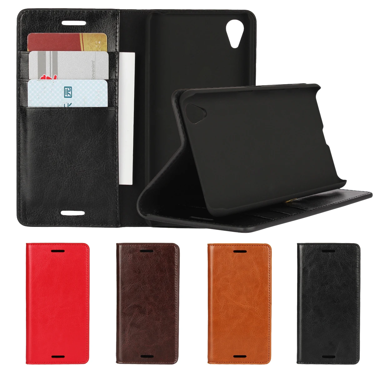 Роскошный чехол-кошелек для Sony Xperia X Performance чехол-книжка из натуральной коровьей