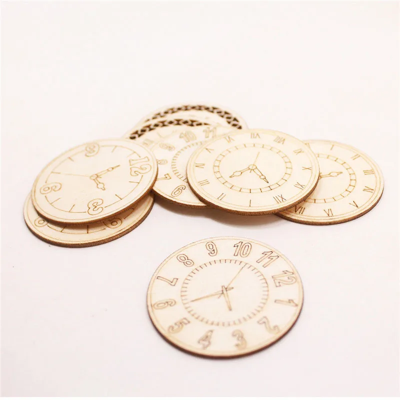 8 шт./компл. часы в китайском стиле ретро деревянные круглые квадратные
