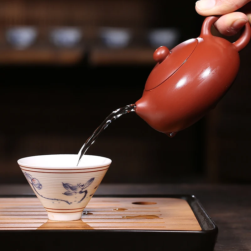 

200ML Authentic Yixing Purple Clay Teapot All Handmade Raw Ore Dahongpao Mud Bianxishi Pot Chinese Kung Fu Tea Set Zisha Kettles