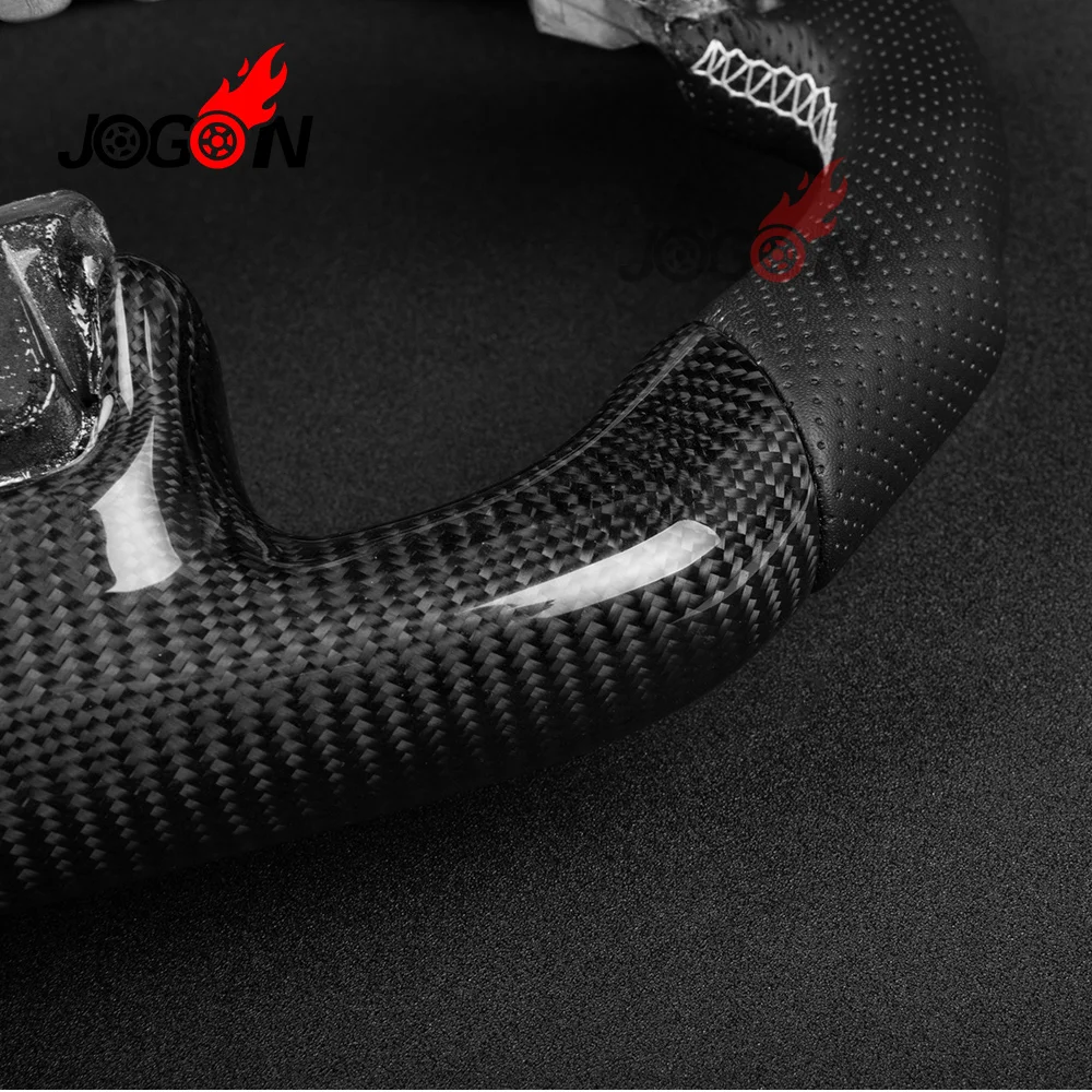 For Ford Mustang S550 EcoBoost 5.0 GT Coyote 2.3 GT Premium Bullitt Coupe GT350 V6 V8 Replace Carbon Fiber Steering Wheel Trim
