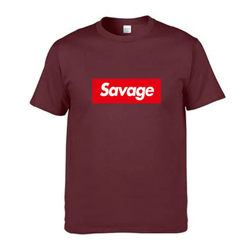 Mens suprem t shirts Savage T Shirt Parody No Heart X Mode Slaughter Gang ATL 100% Cotton short sleeved t-shirt Homme | Мужская одежда