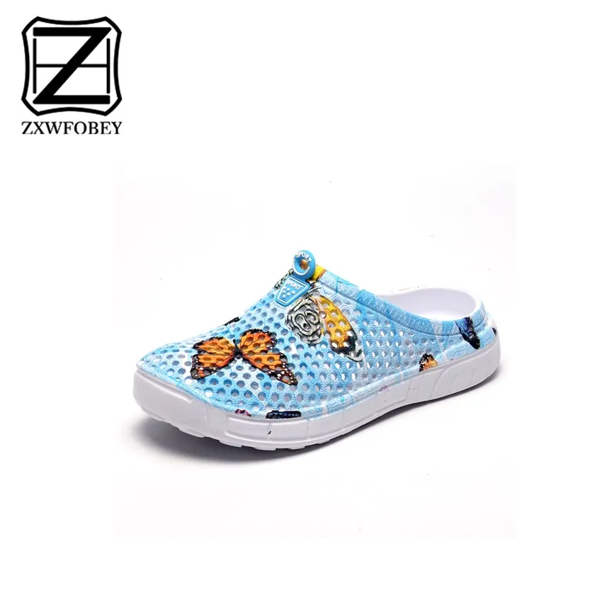 

ZXWFOBEY Men Slippers Women Sandals Couple Slipper On Garden Shoes 2019 Fashion Summer Outdoor Slipper Beach Shoes