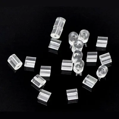 sillicone stopper 100 шт./лот, резиновые Прозрачные Серьги, задняя пробка, силиконовые круглые серьги, задняя пробка, пули, бабочки, задняя пробка - Цвет: sillicone stopper
