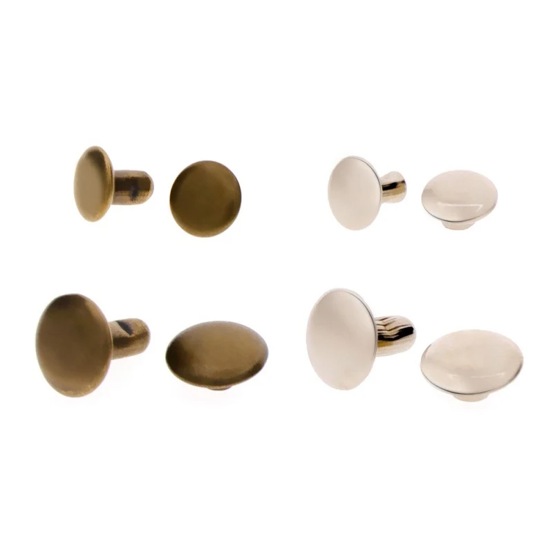 120 Set Silver Bronze Rivets Tubular Metal Single with Fixing Tool Kit For Belts Jackets Leather Craft Repairing Decorating |