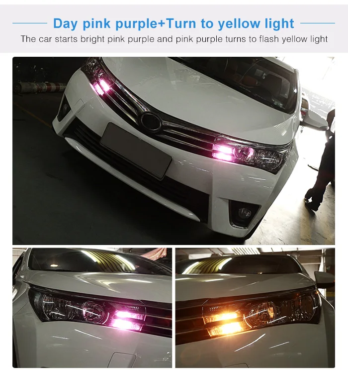 Tcart Автомобильный светодиодный дневной ходовой светильник указатели поворота для Toyota Corolla e150 e160 e170 аксессуары 2008 2011