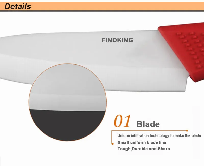 Набор кухонных керамических ножей FINDKING высококачественный набор циркониевых