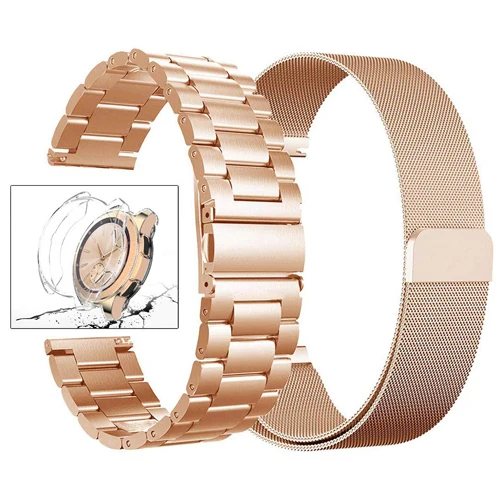 3 Чехол для часов+ ремешок для samsung galaxy watch 46 мм S3 Frontier/классический huawei gt ремешок для часов из нержавеющей стали 22 мм/20 мм браслет - Цвет ремешка: 3
