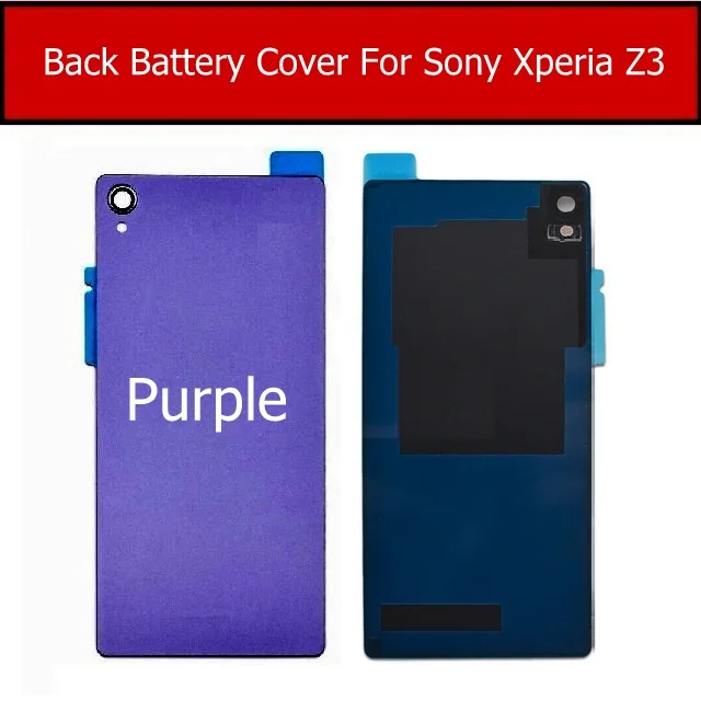Задняя крышка батарейного отсека стеклянная для Sony Xperia Z3 L55T L55U D6633 D6603 D6653 чехол + 1