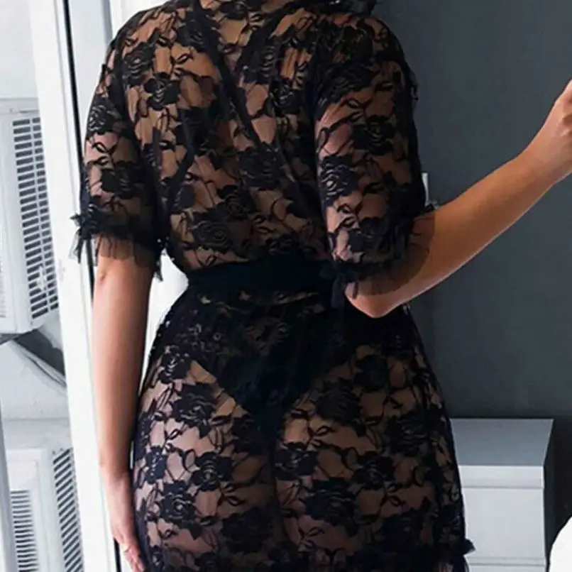 Женская кружевная рубашка с оборками однотонная фатиновая глубоким v образным