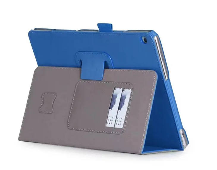 Кожаный чехол для huawei MediaPad M3 Lite 10, откидная крышка-подставка, чехол-кошелек для медиа-планшета M3 Lite 10,1'' BAH-W09 BAH-AL00+ Pro - Цвет: Blue