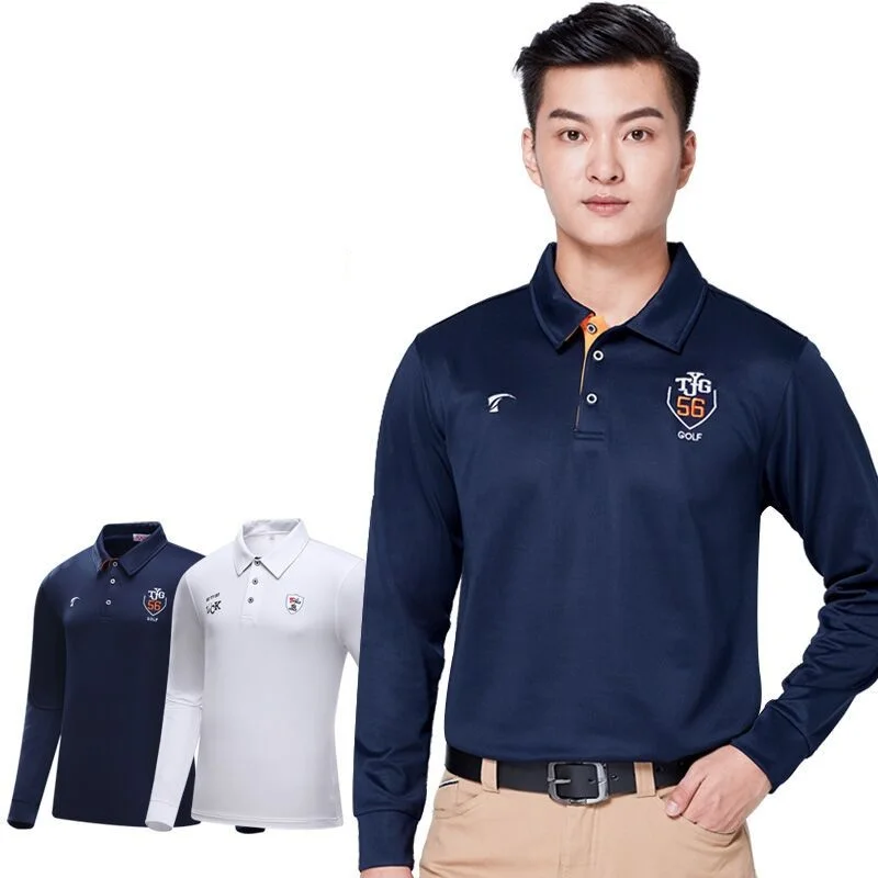 

2022 Golf Shirts Summer Long Sleeve Turn Down Neck Shirt Sportswear Male Classical Fitness Golf Apparel D0985