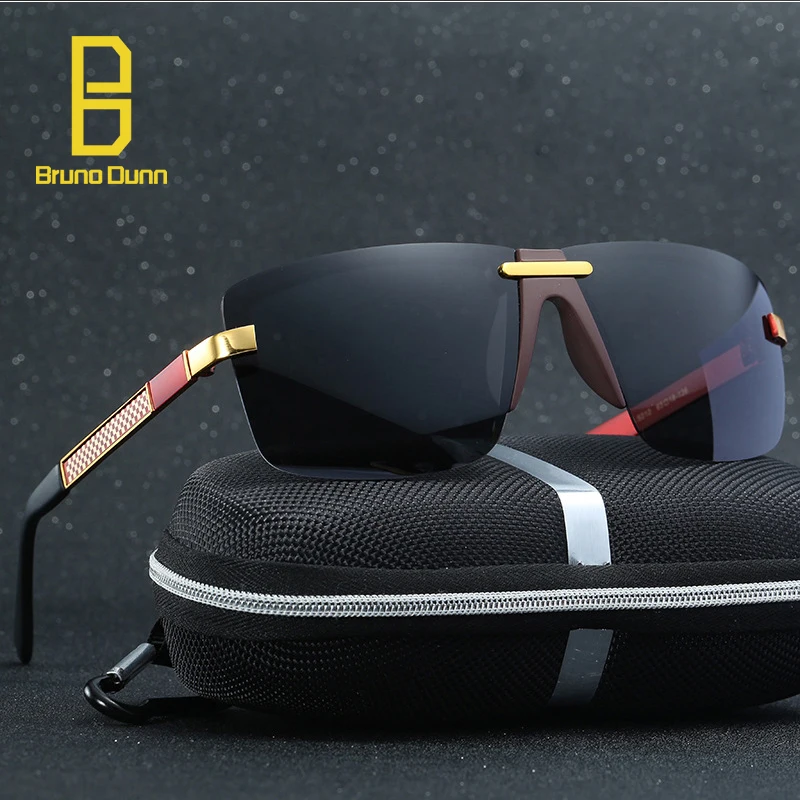 Мужские солнцезащитные очки без оправы поляризованные HD 2017|brand designer sunglasses|brand men