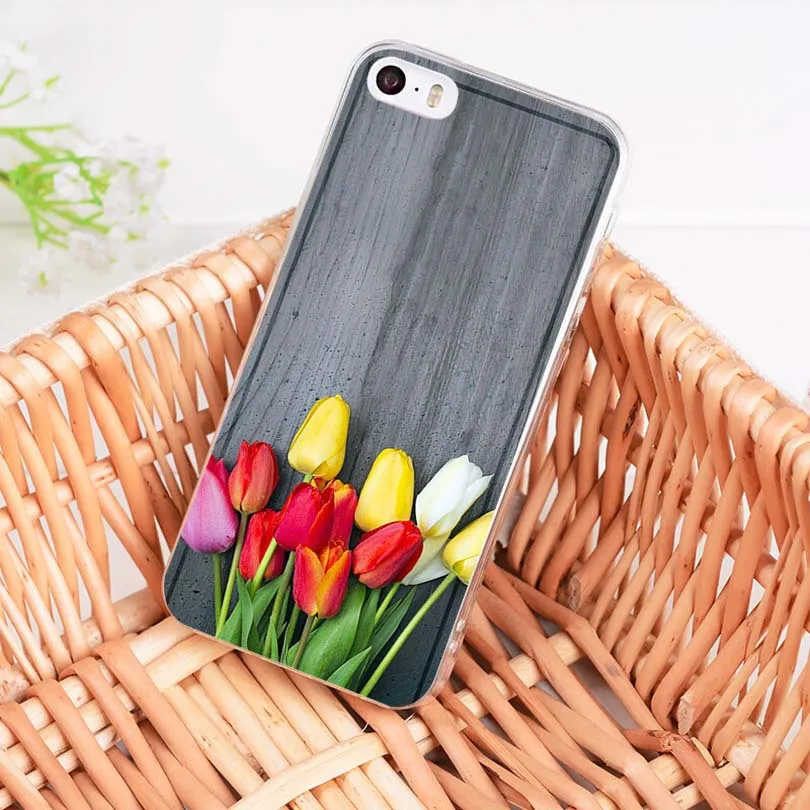 MaiYaCa розовый желтый красный тюльпан цветы Мягкий tpu чехол для телефона iPhone 8 7 6 6S Plus