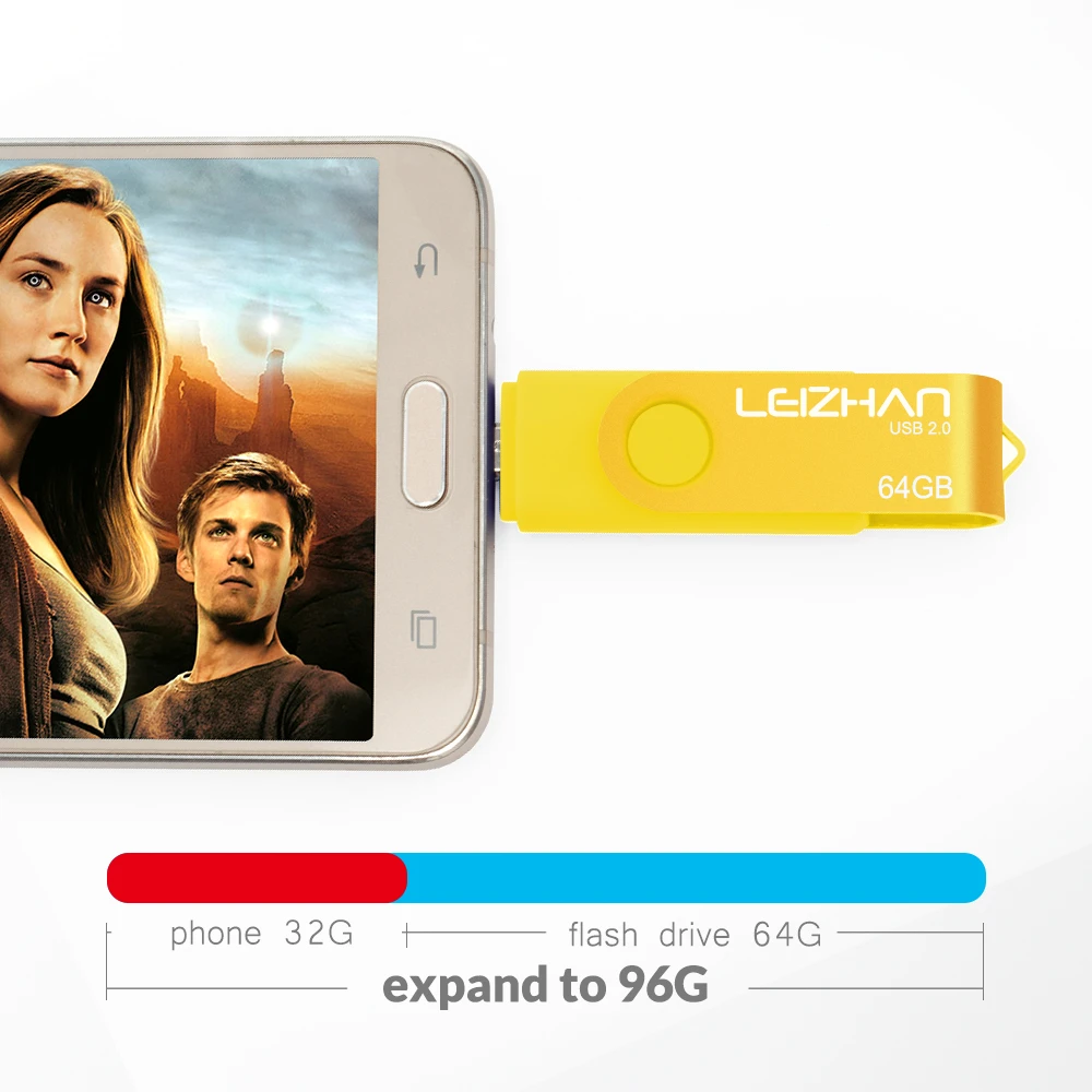 LEIZHAN USB флэш-накопитель Двойной Флеш накопитель 4 ГБ 8 оперативной памяти 16 Гб
