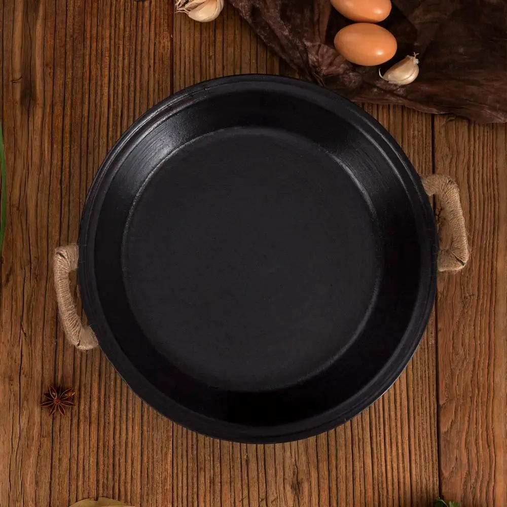 ZSH чугунная круглая сковорода/сковорода с двумя ручками|Сковороды| |