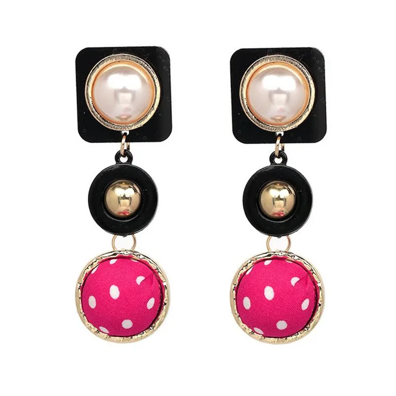 GEREIT винтажные геометрические висячие серьги с большим жемчугом длинные для