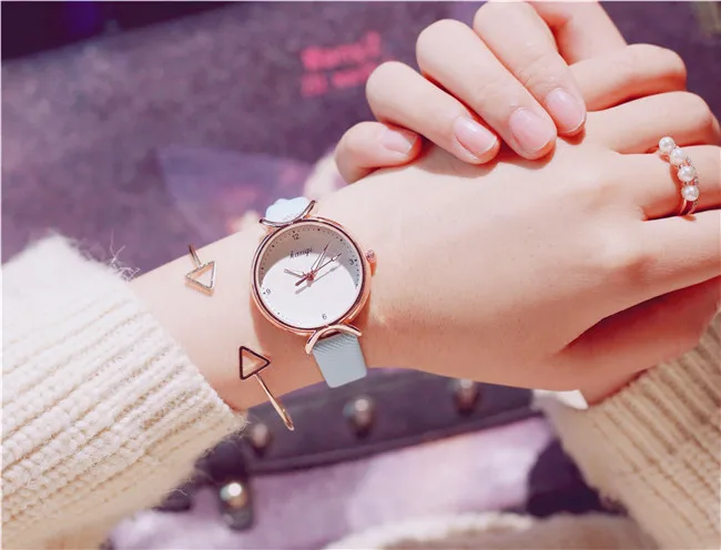 Montre Femme простой модный дизайн женские кварцевые часы женские кожаные Наручные часы качественные повседневные женские часы Zegarek Damski