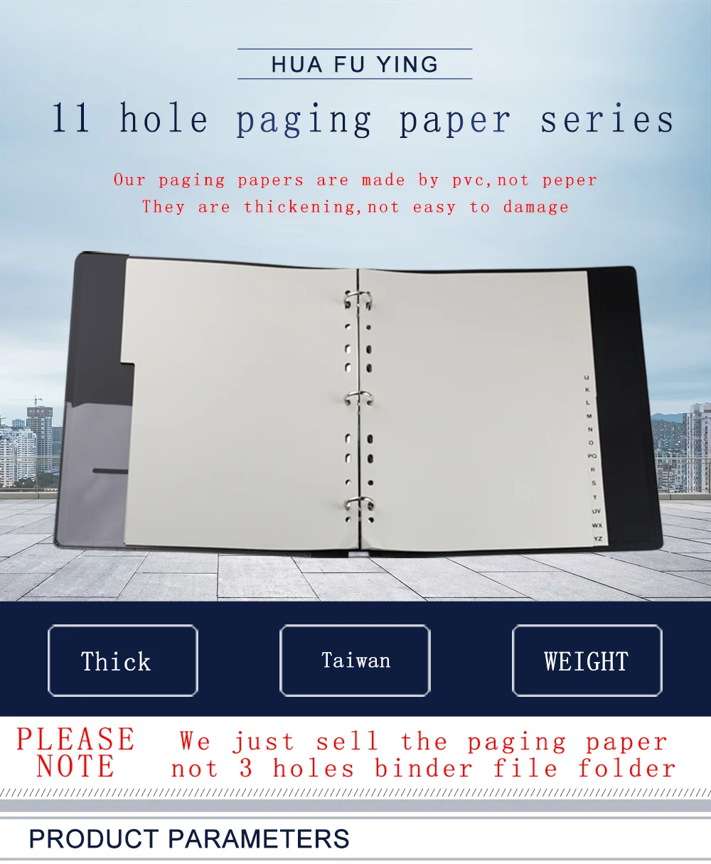 Hfyp IX900 сортировки карты классифицировать Binder Индекс делители бумажные карты 11 отверстия 26 Английский алфавит 21 листов/сумки папки вложения