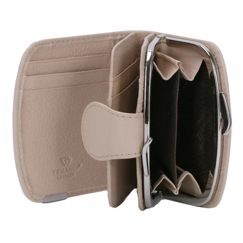 Оптовая продажа женский короткий кошелек из натуральной кожи Модный