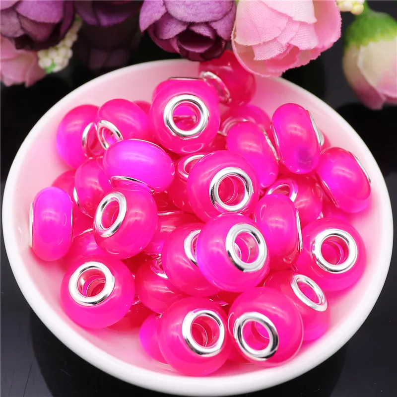 10 шт./лот новый цвет кошачий глаз опал пластиковые бусины разделители из смолы