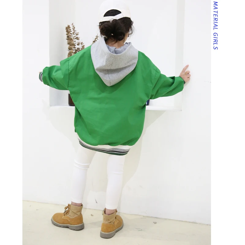 Girls coat 2019 spring new children's hooded thin section sweatershirt casual wild loose jacket tide girl | Детская одежда и