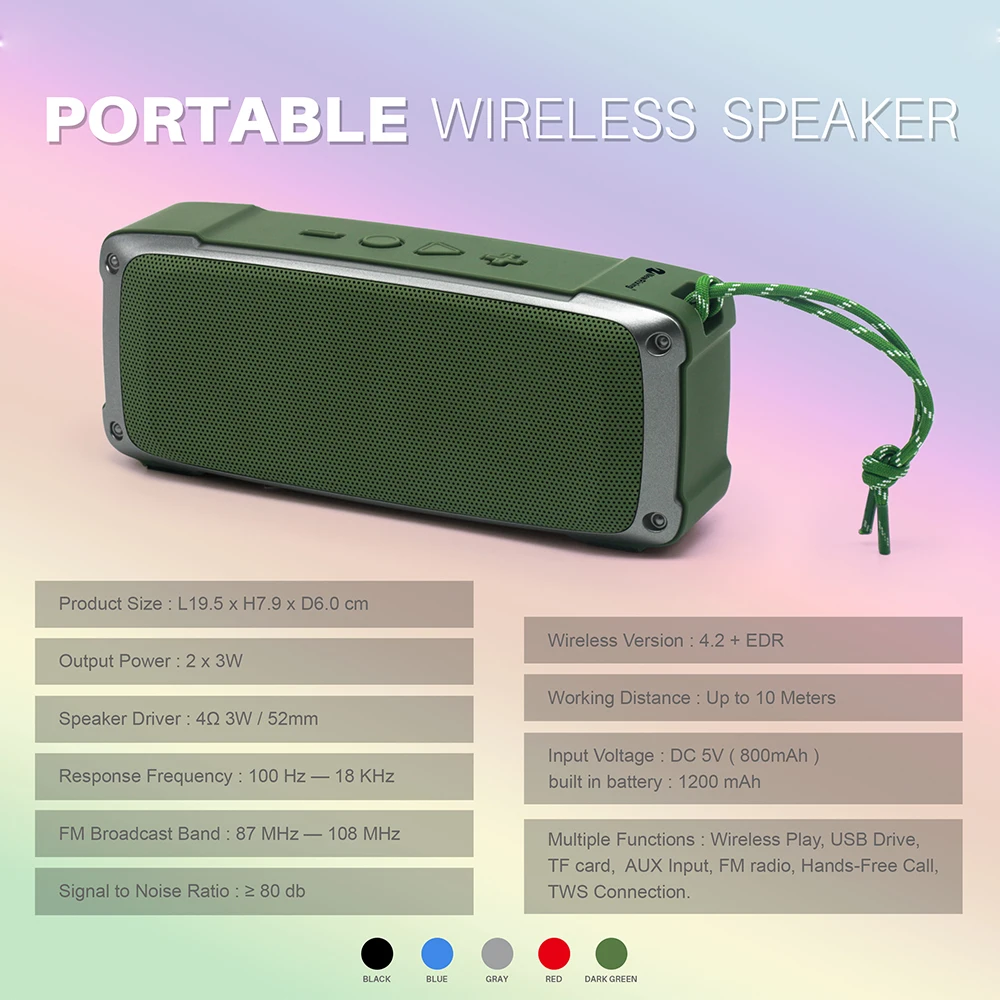 NR 4020 Bluetooth Динамик Haut Parleur RU Портативный супер бас 3D цифрового звука blutooth динамик