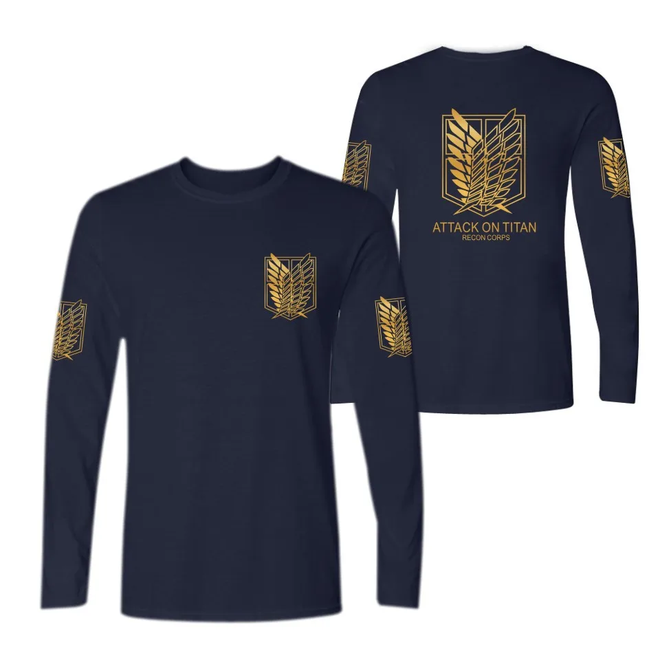 XXS 4XL Attack on Titan Shingeki no Kyojin футболка с длинным рукавом для мужчин и женщин аниме