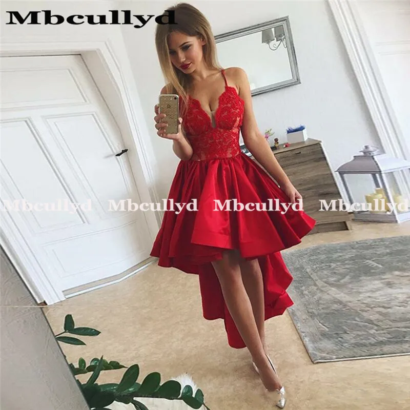 Pictures color Mbcullyd/красное платье для выпускного вечера с высокой посадкой, сексуальное платье с открытой спиной и аппликацией для девочек, платье для выпускного, большие размеры, вечернее платье - Цвет: Pictures color