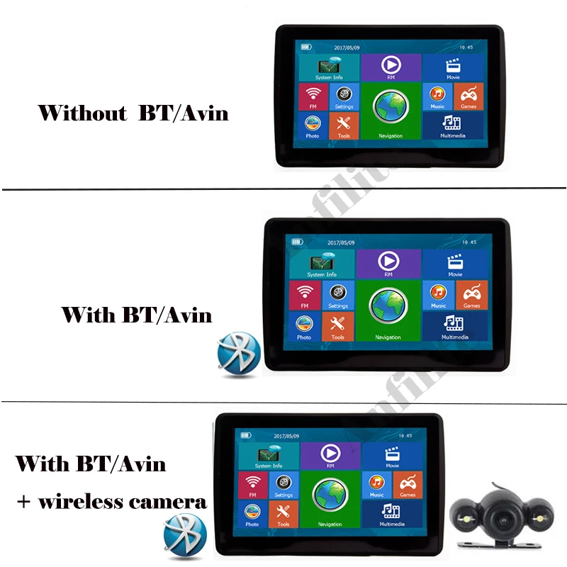 Anfilite 7 дюймовый DDR3 128 м 4 ГБ Bluetooth gps навигатор для грузовика wince CE 6 0 Автомобильный