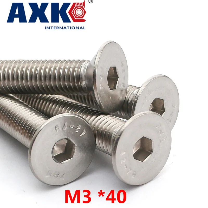 2021 г. болты из нержавеющей стали Axk 10 шт. 304 М3*40 шестигранные/Плоские Шестигранные