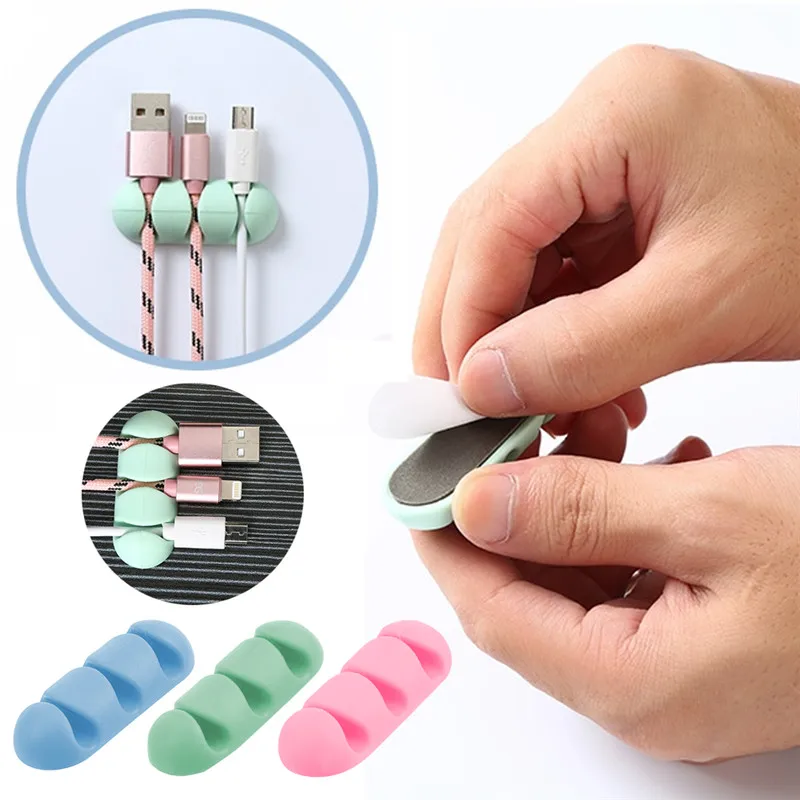 Автомобильный держатель провода силиконовый для наушников usb кабель зажим