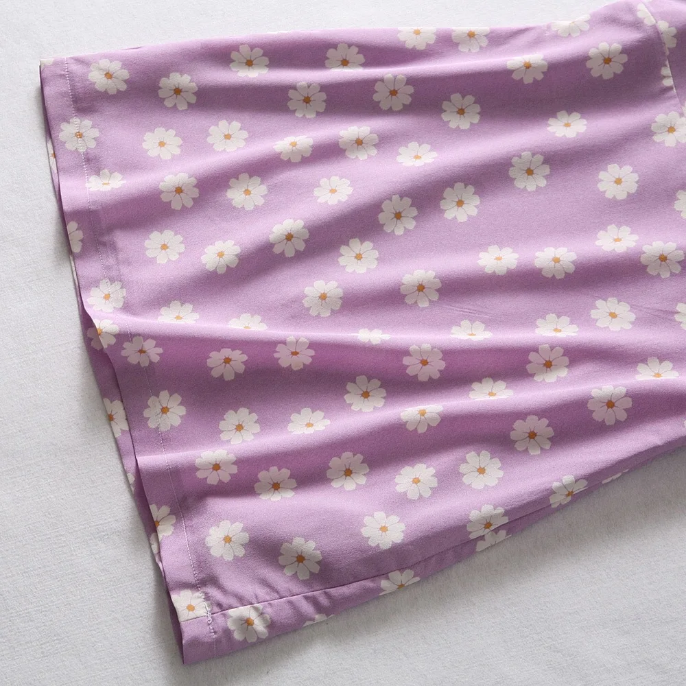 Женское винтажное платье на бретельках фиолетовая Маргаритка Пляжное Платье с