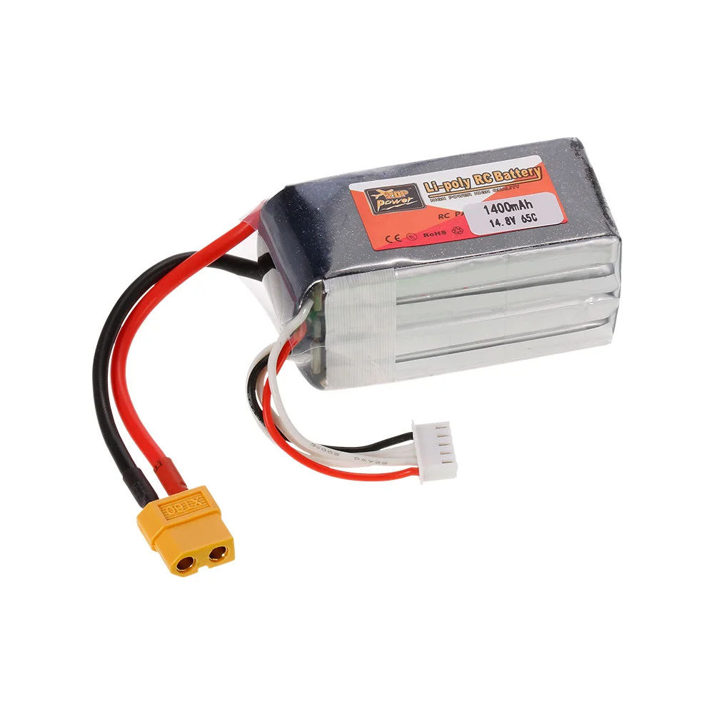 ZOP Мощность 4S 14 8 V 65C 45C 1400 мА/ч 1500 1800 XT60 Plug LiPo Батарея для 180 210 250 F330 быстроходный