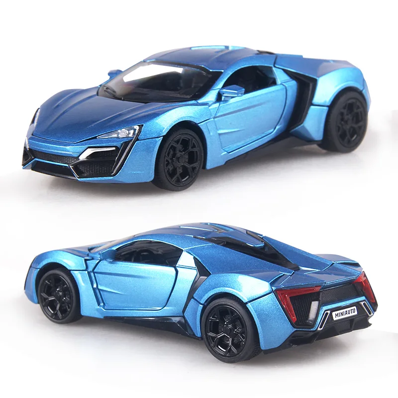Литые автомобили Lykan Hypersport 15 5 см игрушка для литья под давлением со звусветильник