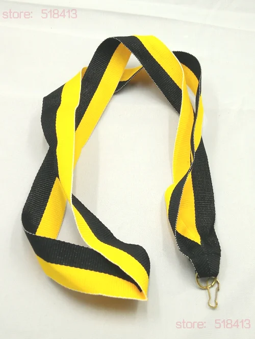Черно-желтые медальные ленты, завязанные с высококачественной гимнастикой унисекс, специальное предложение, ленты, красные ленты для медали, настоящие 2021