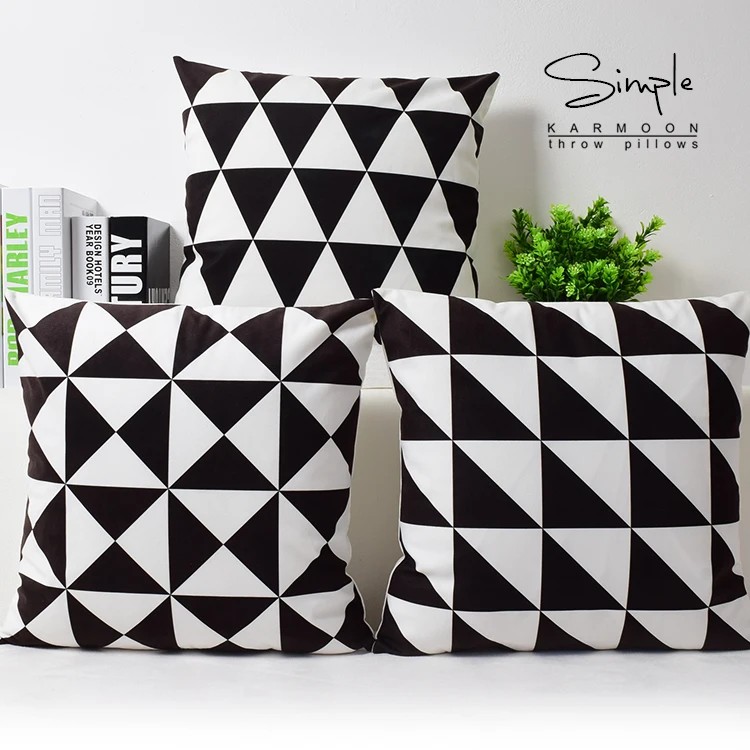 Бархатная наволочка с геометрическим рисунком бархатный декоративный чехол для