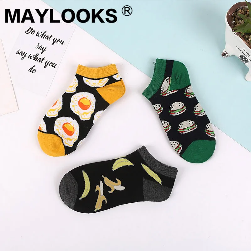 Maylooks корейский сезон весна лето новая волна женские короткие носки мультфильм животных Хлопок Леди