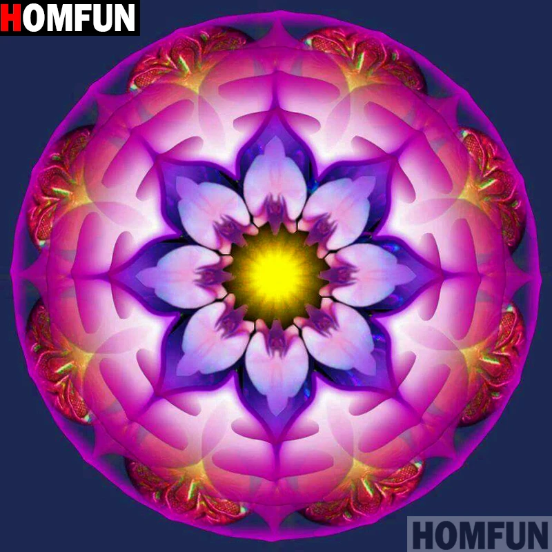 HOMFUN 5d алмазная живопись камни в форме ромба/Круглый &quotрелигиозная мандала&quot